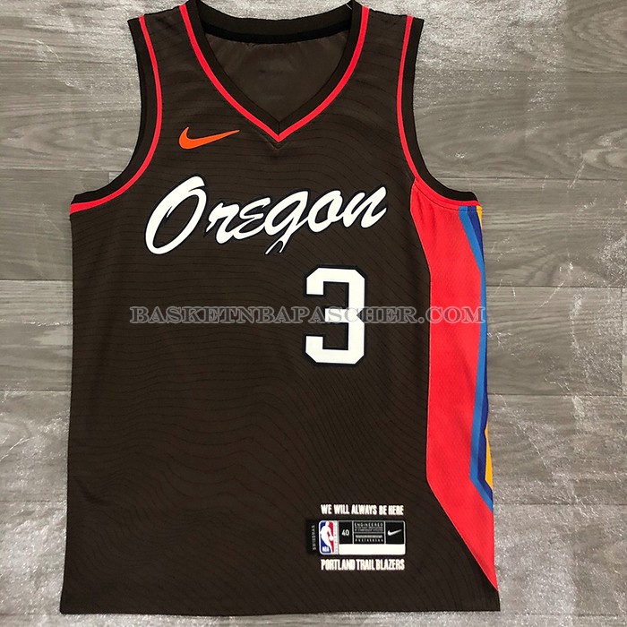 Maillot Portland Trail Blazers Cj Mccollum NO 3 Ville 2020-21 Marron